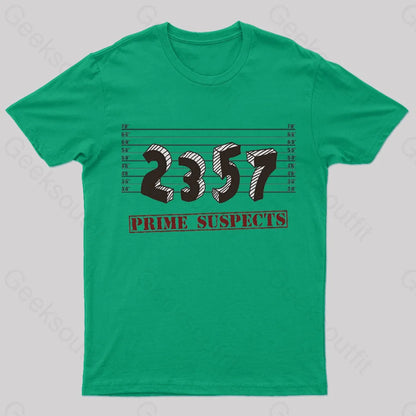 The Prime Number Suspects T-Shirt Green / S