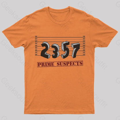 The Prime Number Suspects T-Shirt Orange / S