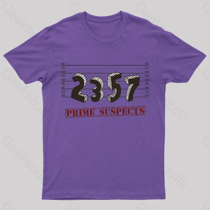 The Prime Number Suspects T-Shirt Purple / S