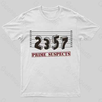 The Prime Number Suspects T-Shirt White / S