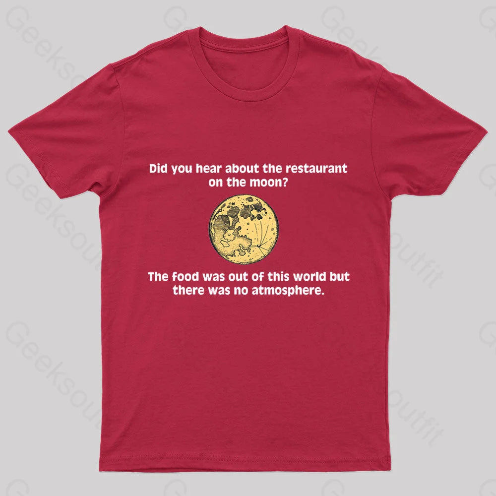 The Restaurant On Moon Geek T-Shirt Red / S