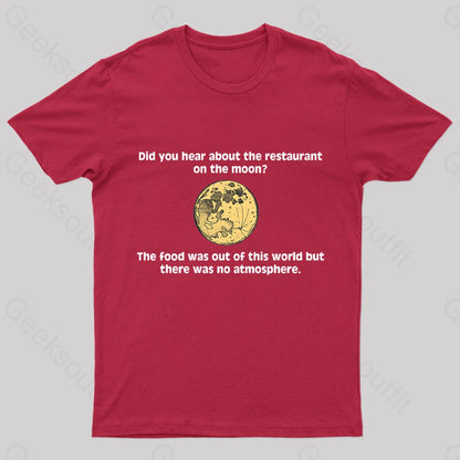 The Restaurant On Moon Geek T-Shirt Red / S