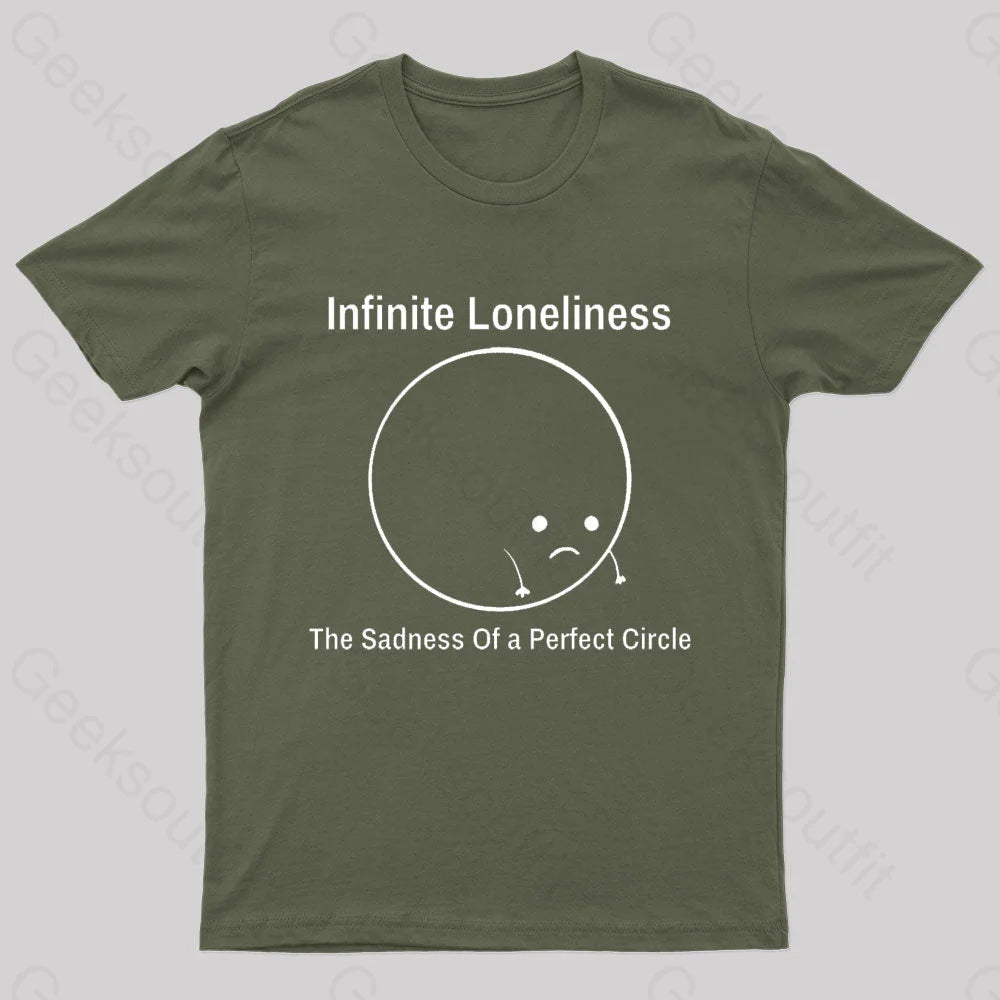 The Sadness Of A Perfect Circle Nerd T-Shirt Army Green / S