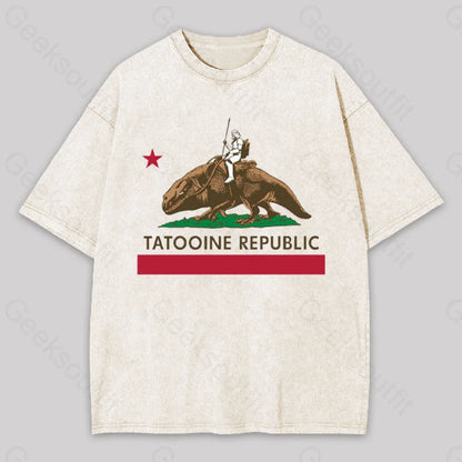 The State Republic Washed T-Shirt Apricot / S