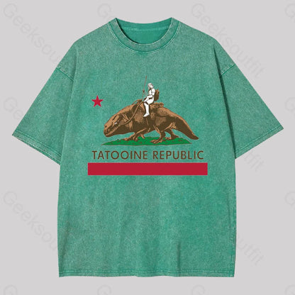 The State Republic Washed T-Shirt Grass Green / S