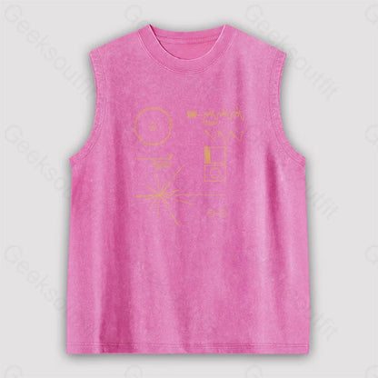 The Voyager Golden Record Unisex Washed Tank Pink / S