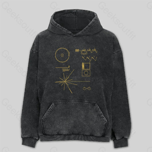 The Voyager Golden Record Washed Hoodie M