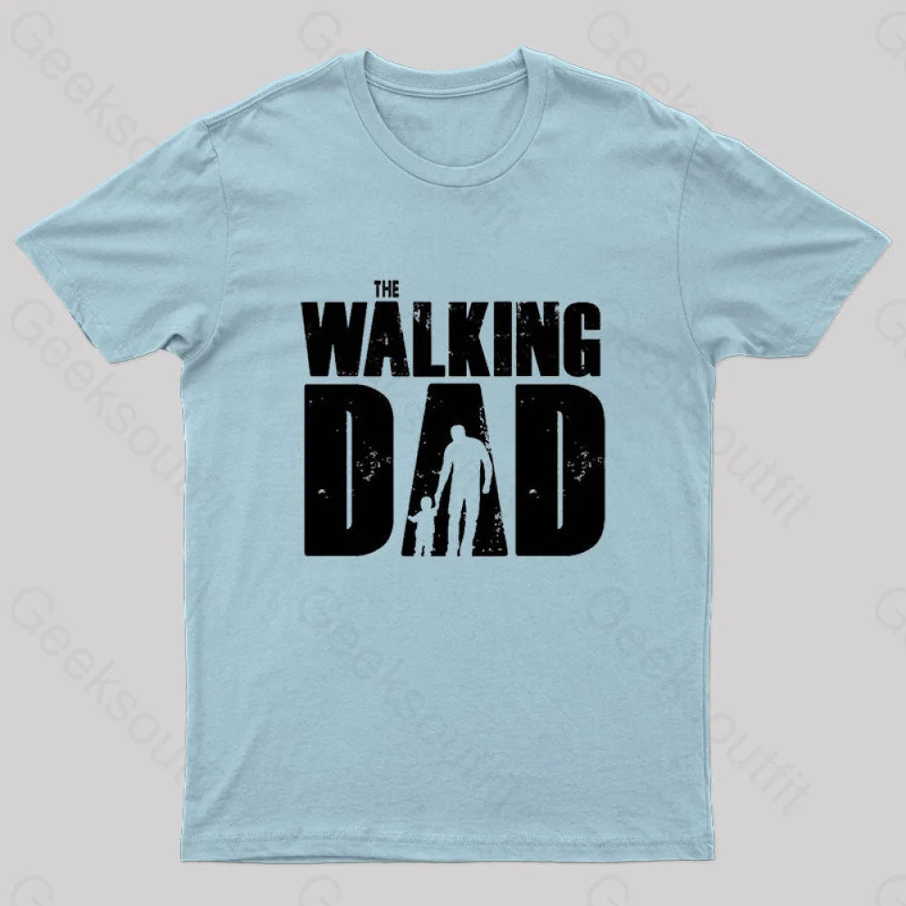 The Walking Dad Nerd T-Shirt Light Blue / S