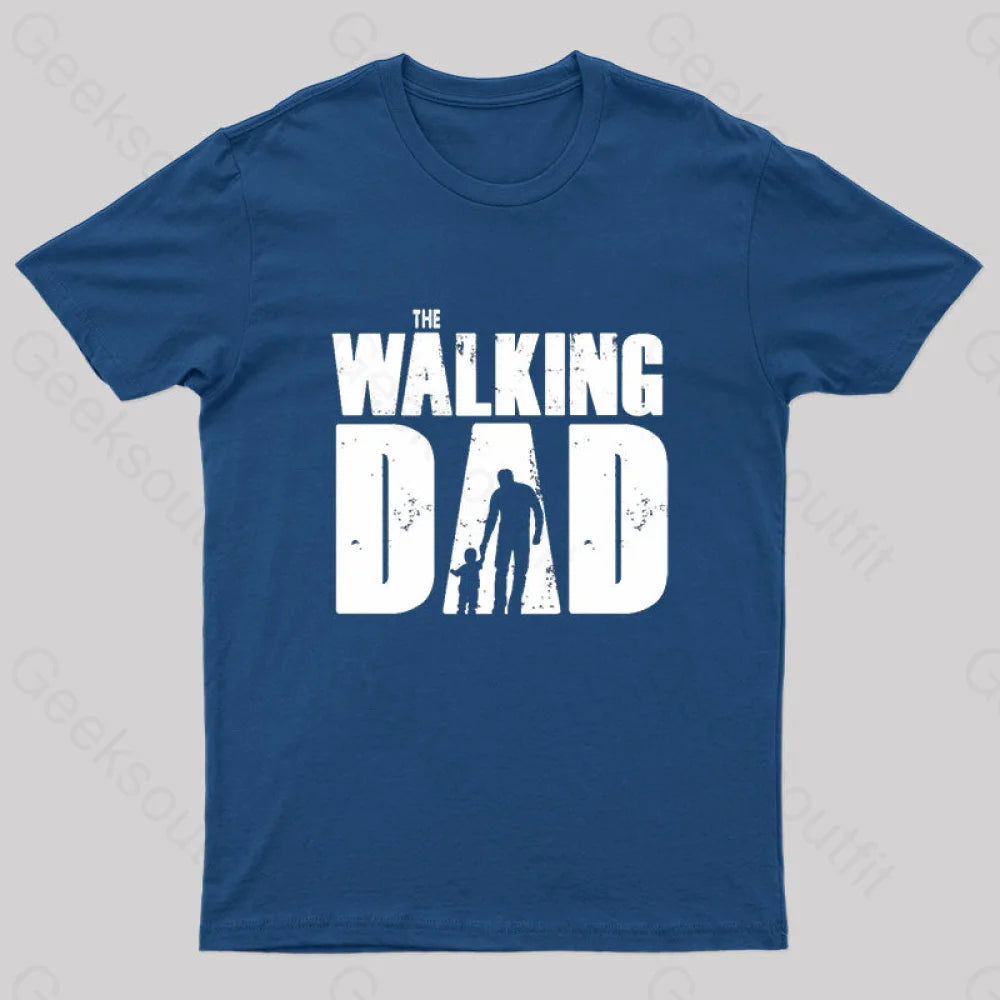 The Walking Dad Nerd T-Shirt Navy / S