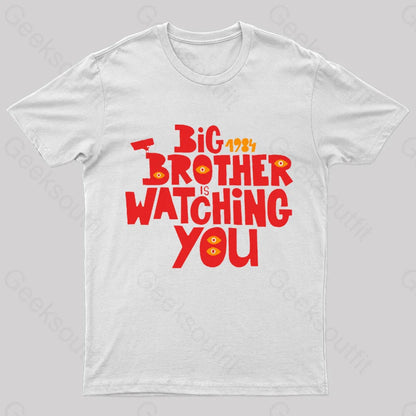 The Watcher Is Watching You Nerd T-Shirt White / S