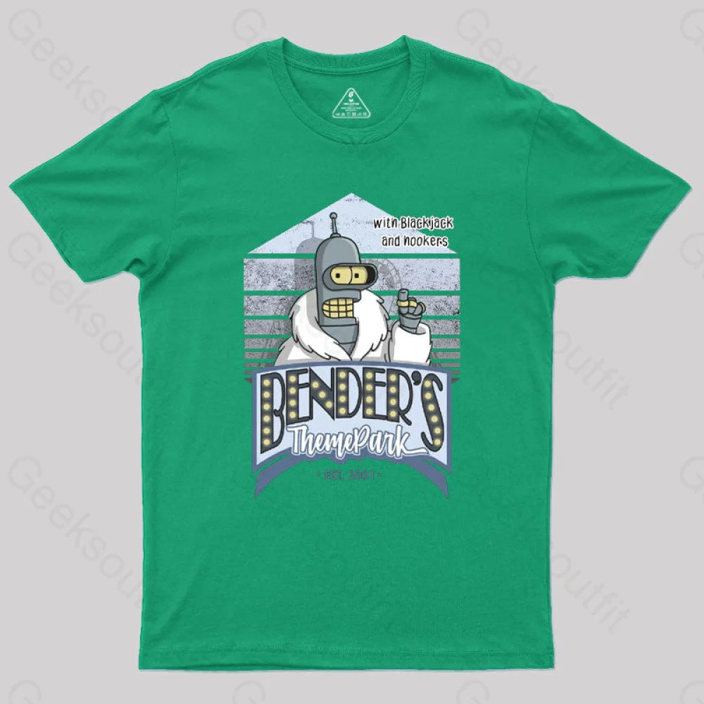 Theme Park Geek T-Shirt Green / S