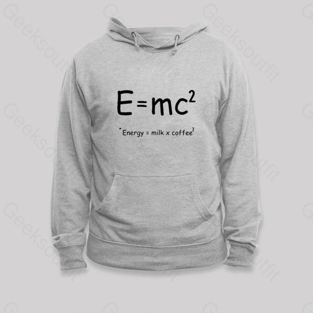 Theory Of Relativity Funny Equation Hoodie Grey / S