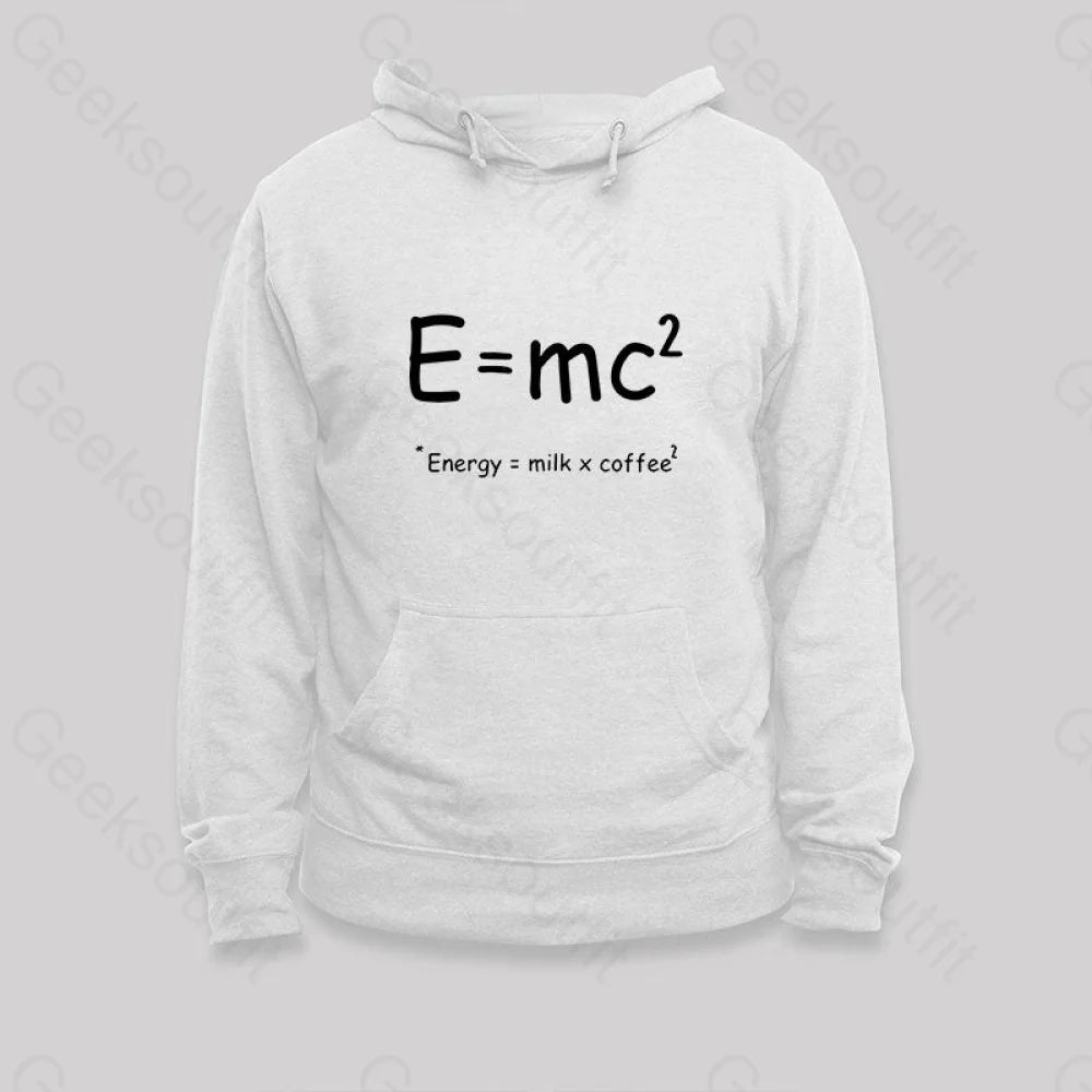 Theory Of Relativity Funny Equation Hoodie White / S