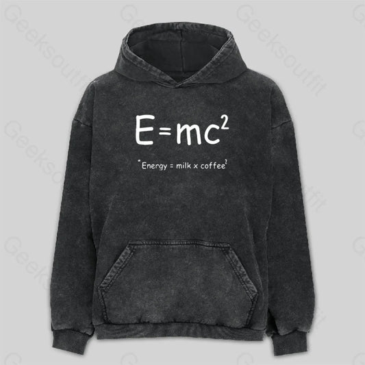 Theory Of Relativity Funny Equation Washed Hoodie M