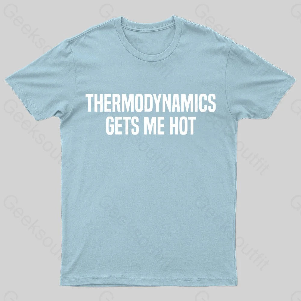 Thermodynamics Gets Me Hot Geek T-Shirt Light Blue / S