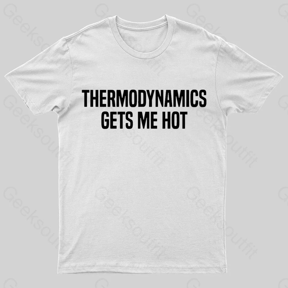 Thermodynamics Gets Me Hot Geek T-Shirt White / S