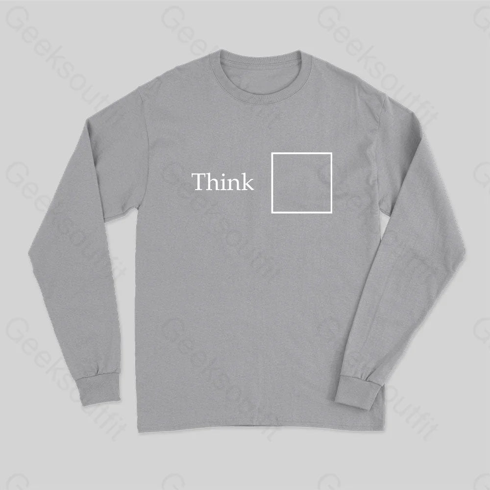 Think Outside The Box Long Sleeve T-Shirt Grey / S