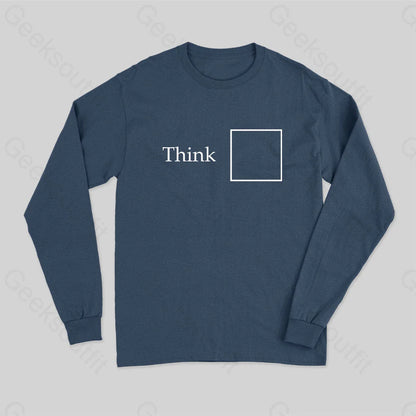 Think Outside The Box Long Sleeve T-Shirt Navy / S