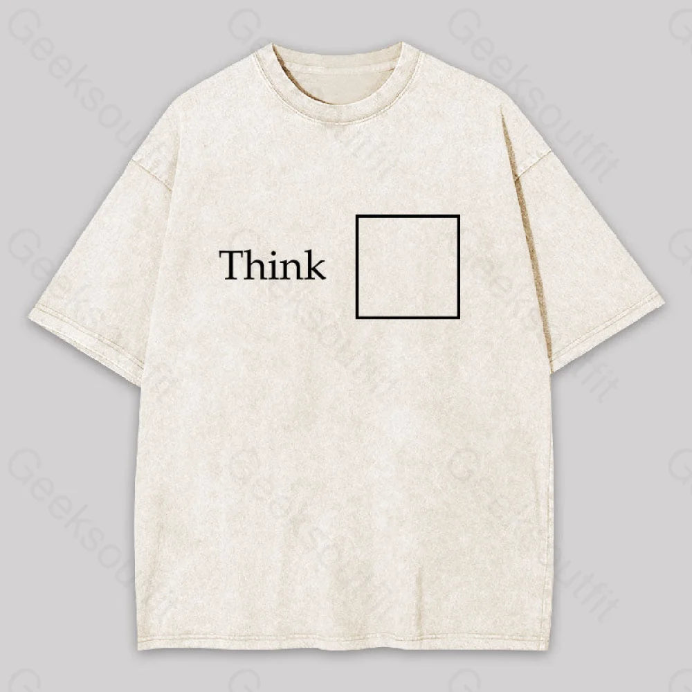 Think Outside The Box Washed T-Shirt Apricot / S