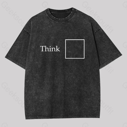 Think Outside The Box Washed T-Shirt Black / S