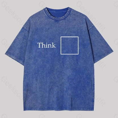 Think Outside The Box Washed T-Shirt Blue / S