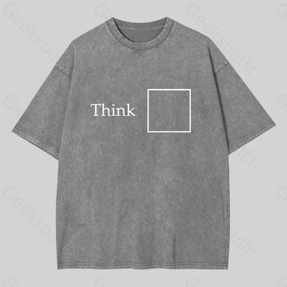 Think Outside The Box Washed T-Shirt Grey / S