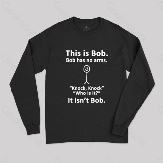 This Is Bob Nerd Long Sleeve T-Shirt Black / S