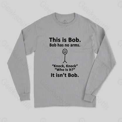 This Is Bob Nerd Long Sleeve T-Shirt Grey / S