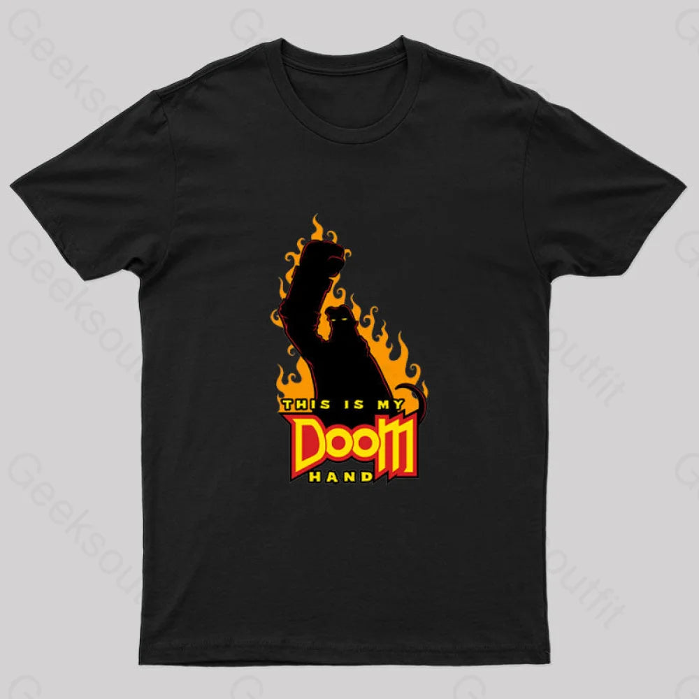 This Is My Doom Hand Nerd T-Shirt Black / S