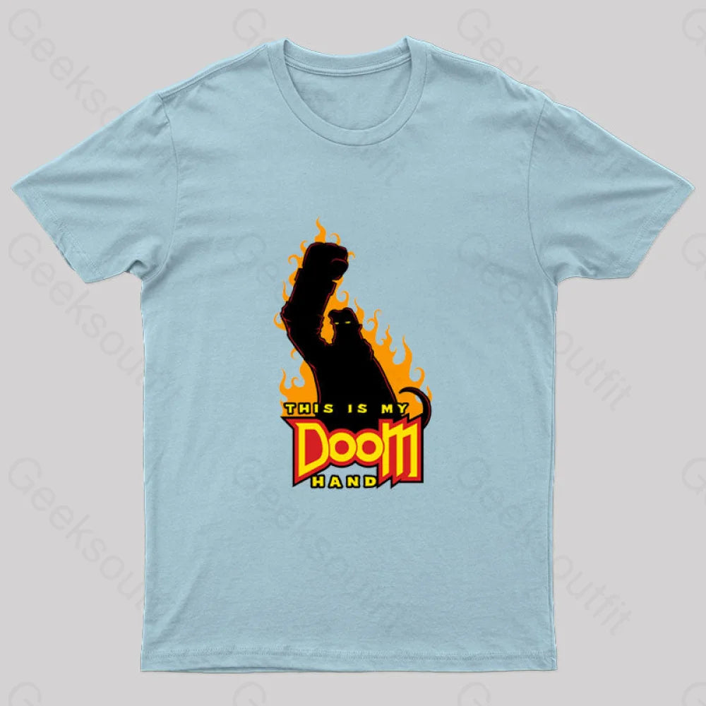 This Is My Doom Hand Nerd T-Shirt Light Blue / S