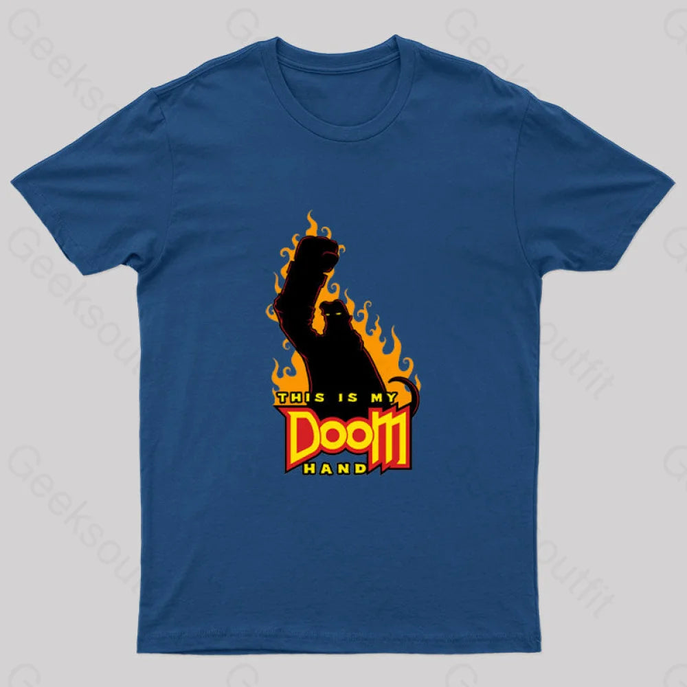 This Is My Doom Hand Nerd T-Shirt Navy / S