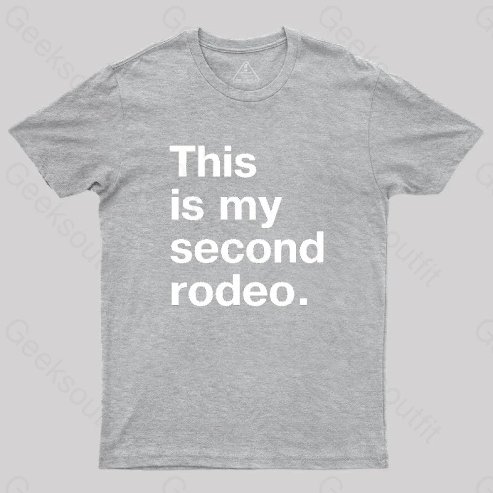 This Is My Second Rodeo Nerd T-Shirt Grey / S