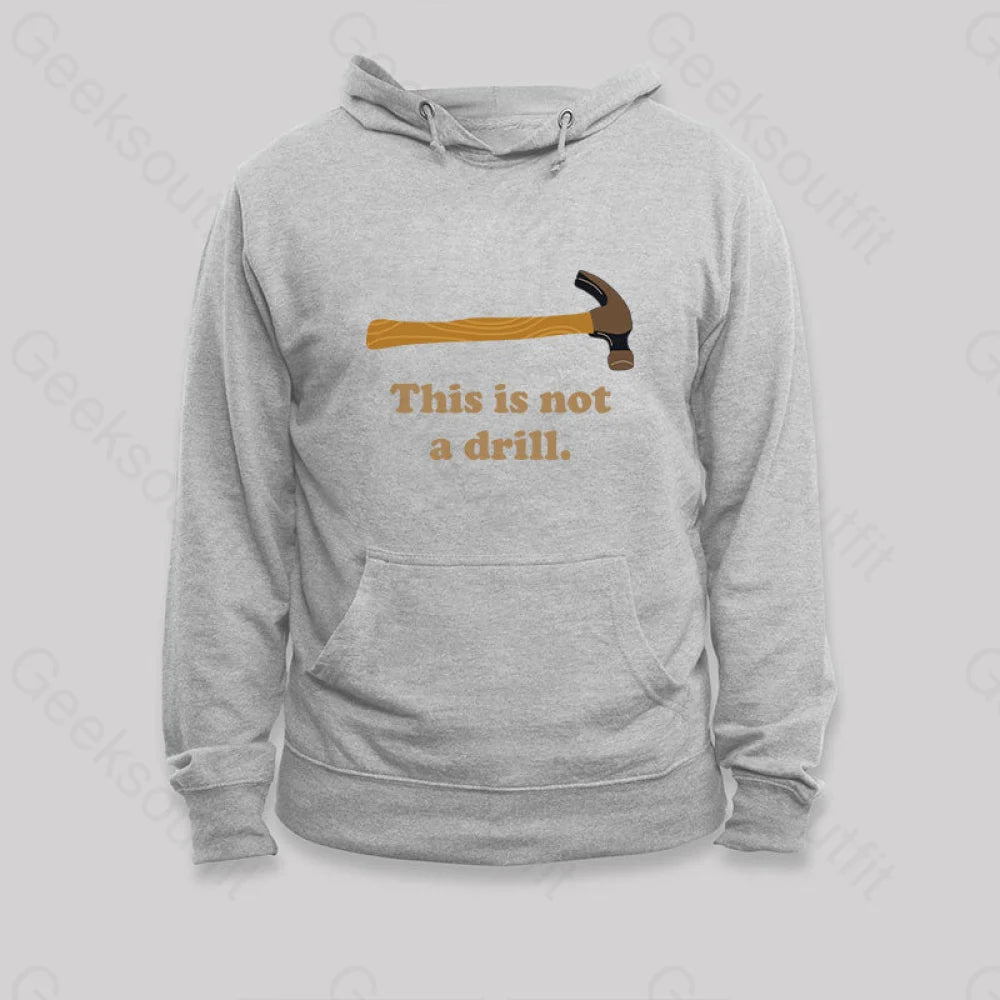 This Is Not A Drill Essential Hoodie Grey / S