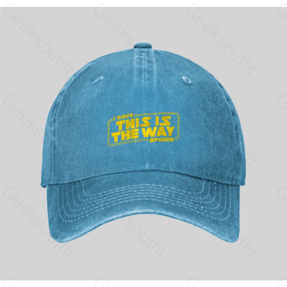 This Is The Way Washed Vintage Baseball Cap Blue