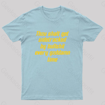 Thou Shalt Get Sidetracked Nerd T-Shirt Light Blue / S