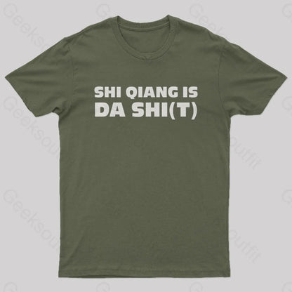 Three Body Problem Geek T-Shirt Army Green / S