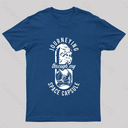 Through My Space Capsule Nerd T-Shirt Navy / S