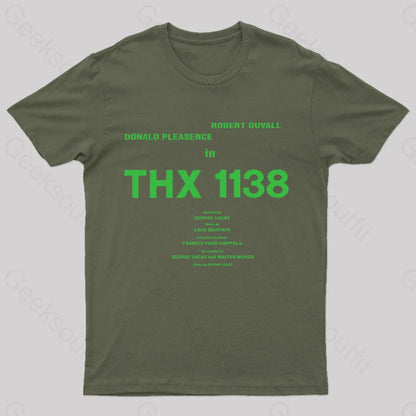 Thx 1138 Organic Geeks T-Shirt Army Green / S