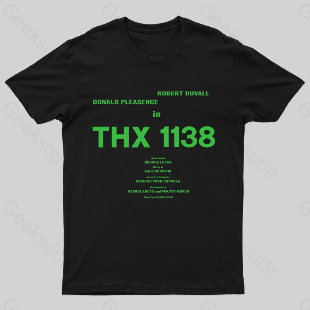 Thx 1138 Organic Geeks T-Shirt Black / S