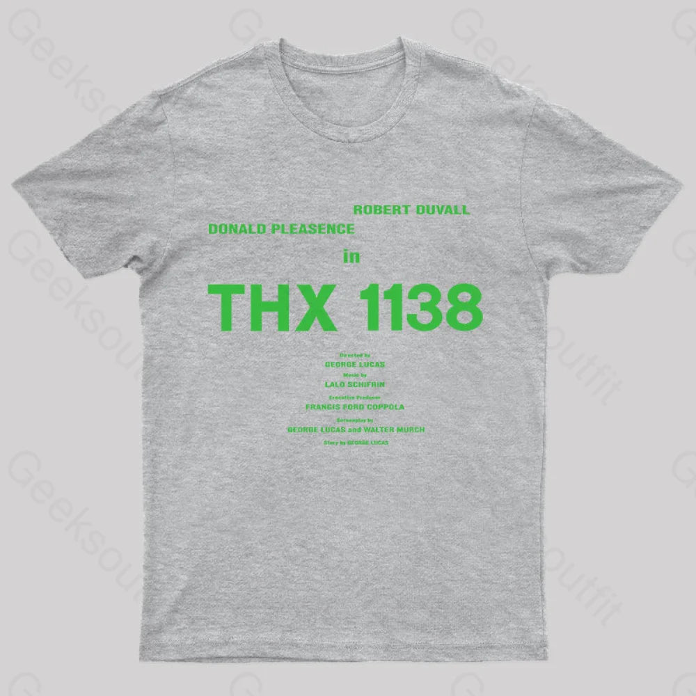 Thx 1138 Organic Geeks T-Shirt Grey / S