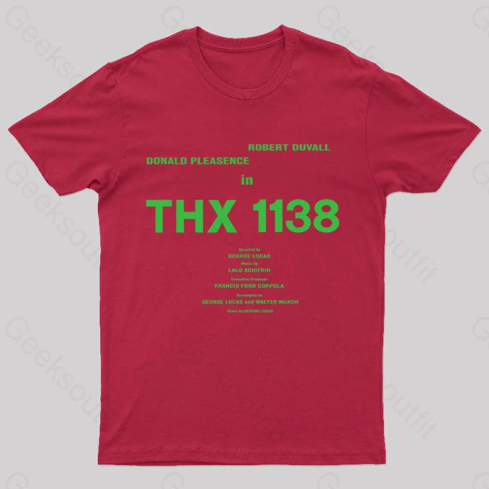 Thx 1138 Organic Geeks T-Shirt Red / S