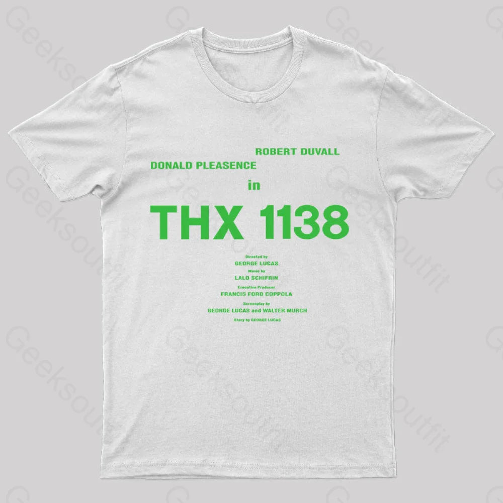 Thx 1138 Organic Geeks T-Shirt White / S