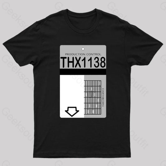 Thx 1138 Production Control Geek T-Shirt Black / S