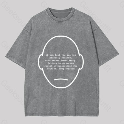 Thx 138 Criminal Drug Evasion Washed T-Shirt Grey / S