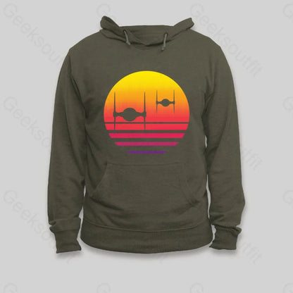 Tie Fighter Sunset Hoodie - Geeksoutfit