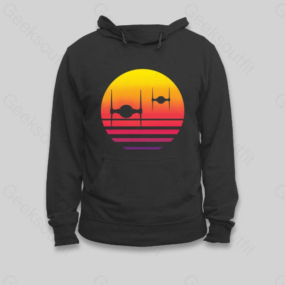 Tie Fighter Sunset Hoodie - Geeksoutfit