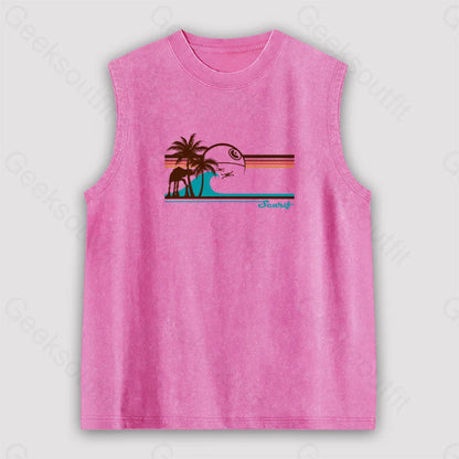 Tie Fighters Vintage Unisex Washed Tank Pink / S