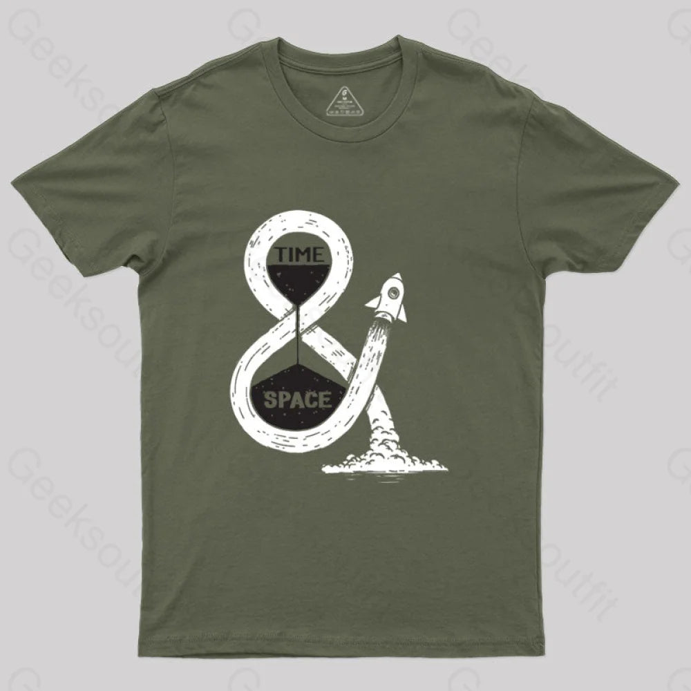 Time & Space T-Shirt Army Green / S