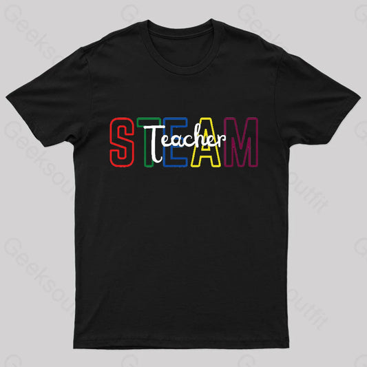 Time To Learn Geek T-Shirt Black / S