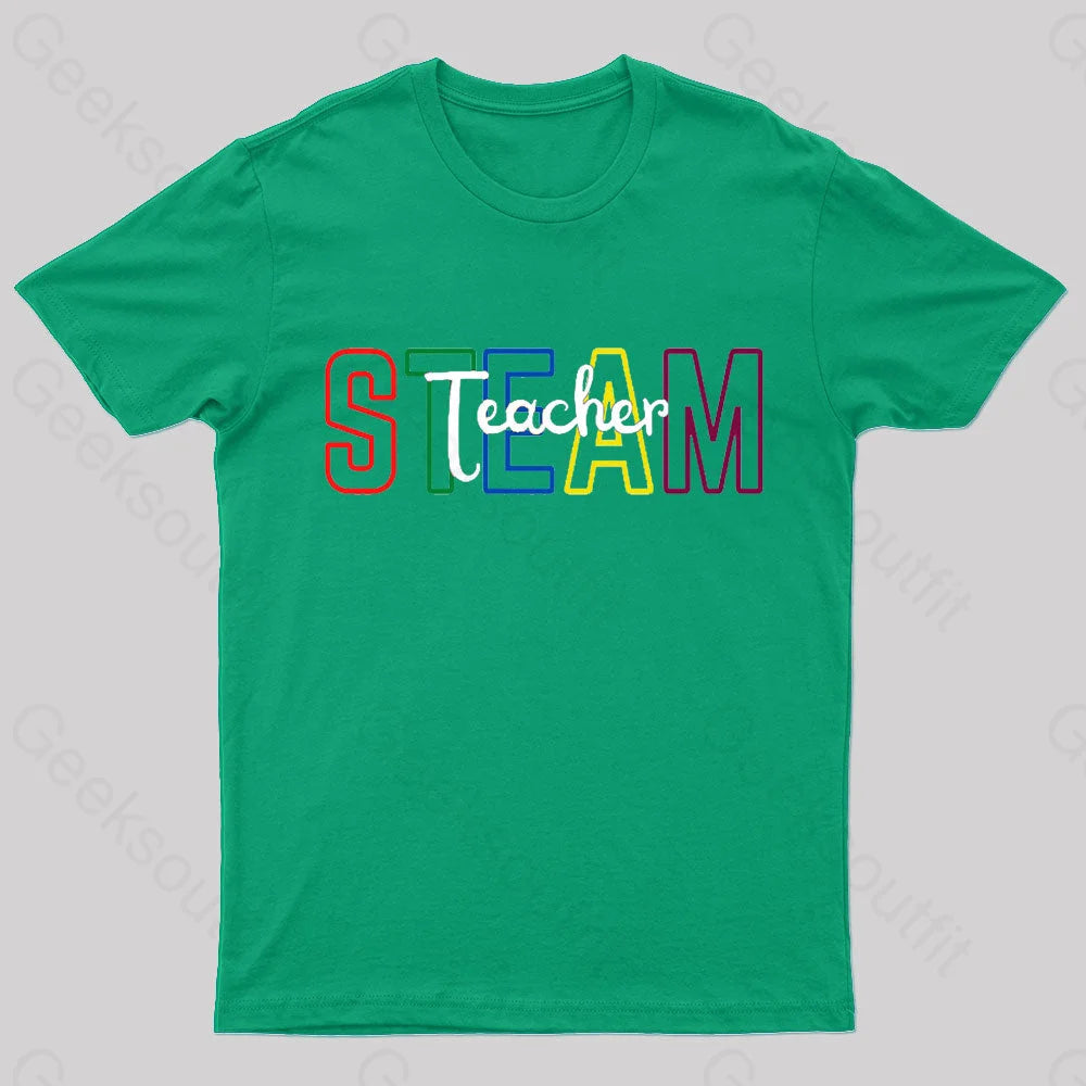 Time To Learn Geek T-Shirt Green / S